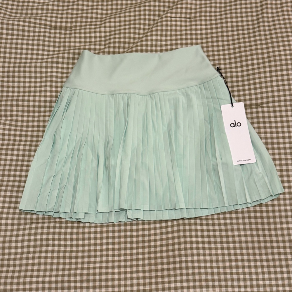 Alo Grand Slam Tennis Skirt in Spearmint